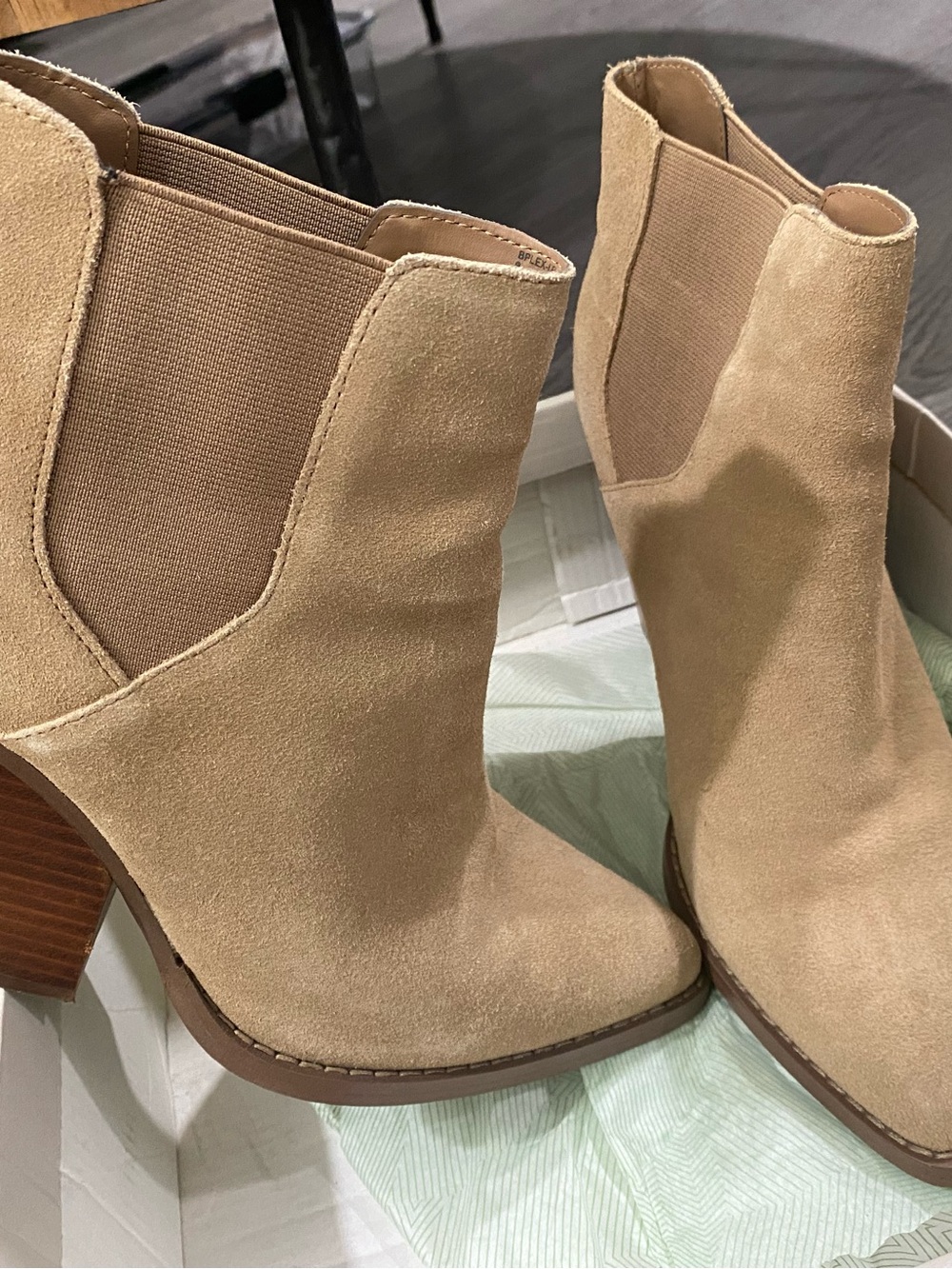 Nordstrom Tan Suede Chelsea Ankle Booties
